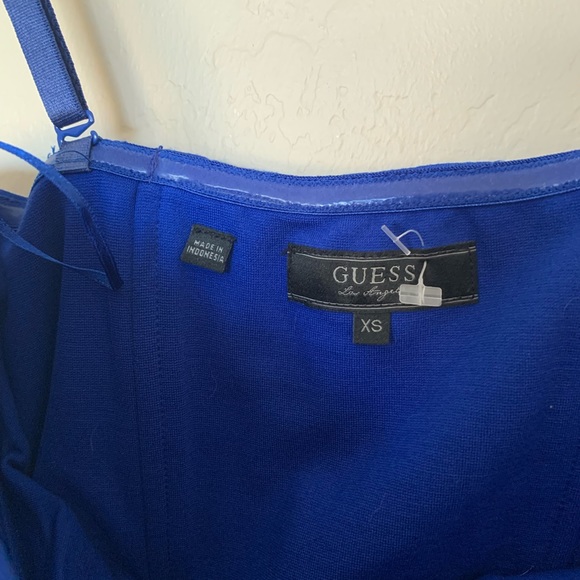Guess Blue Strapless dress built in push up bra - Picture 4 of 8